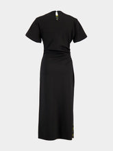 La DoubleJ Solid Black Double Punto Milano Lela Dress