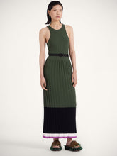 La DoubleJ Knit Plissé Racer-Back Dress