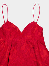 Peony Red Satin Peplum Midi Dress | PDP - Fashion Clinic