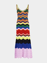 La DoubleJ Chevron Cotton Midi Dress