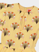 La DoubleJ Yellow Printed Silk Midi Dress