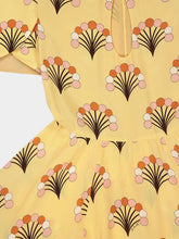 La DoubleJ Yellow Printed Silk Midi Dress