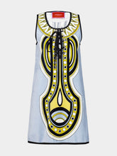 La DoubleJ Peony Placée Print Mini Dress
