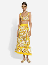 Dolce & Gabbana Majolica-Print Brocade Midi Skirt