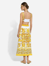 Dolce & Gabbana Majolica-Print Brocade Midi Skirt