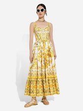 Dolce & Gabbana Majolica-Print Calf-Length Corset Dress