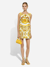 Dolce & Gabbana Majolica-Print Brocade Mini Dress