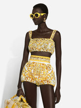 Dolce & Gabbana Majolica Print Strappy Poplin Top