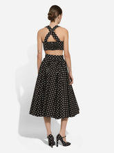 Dolce & Gabbana Polka-Dot Print Cotton Corset Top