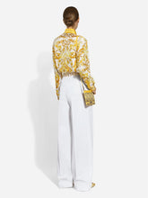 Dolce & Gabbana White Flared Cotton Poplin Pants