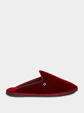 Piedaterre Dandy Slippers in Bordeaux Sipario Velvet