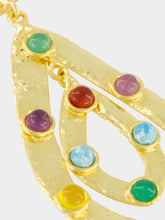 Sylvia Toledano Ava Gold Earrings with Multicolour Stones