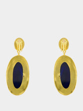 Sylvia Toledano Gold Dakota Earrings with Blue Agate and Amazonite