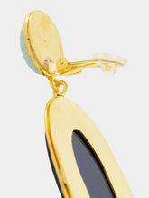 Sylvia Toledano Gold Dakota Earrings with Blue Agate and Amazonite