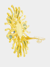 Sylvia Toledano Gold Sunshine Earrings with Chalcedony and Larimar