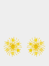 Sylvia Toledano Gold Sunshine Earrings with Yellow Onyx