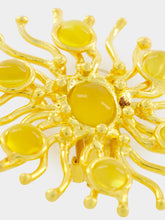 Sylvia Toledano Gold Sunshine Earrings with Yellow Onyx