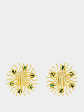 Sylvia Toledano Sunshine Malachite Clip Earrings