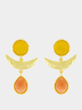 Sylvia Toledano Sunset Earrings with Yellow Onyx and Golden Jasper