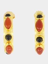 Sylvia Toledano Orange and Black Sultane Stone Earrings