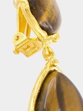 Sylvia Toledano Gold Tiger Eye Drop Earrings