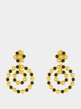 Sylvia Toledano Happy Flower Gold Earrings with Black Onyx