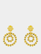 Sylvia Toledano Happy Flower Gold Earrings with Black Onyx