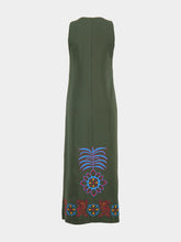 Paula Ebad Duffel Bag Embroidered Sleeveless Maxi Dress