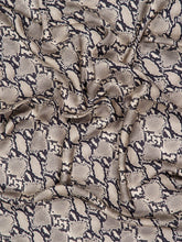 Paula Edon Snakeskin Printed Silk Twill Scarf
