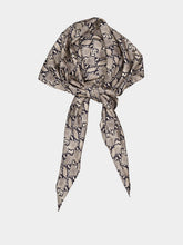 Paula Edon Snakeskin Printed Silk Twill Scarf