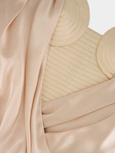 Balmain Beige Draped Satin Bustier Top