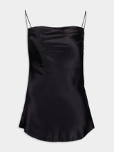 Balmain Black Draped Satin Top