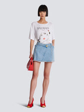 Balmain Blue Asymmetric Denim Skirt