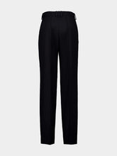 Balmain Black Tailored Grain de Poudre Trousers