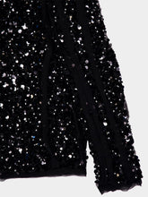 Balmain Black Sequin Pagoda Shoulder Jacket