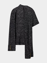 Balmain Black Script Print Blouse