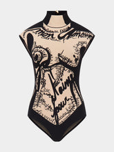 Balmain Beige Jacquard Knit Bodysuit