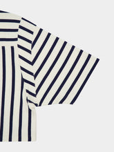 Balmain Striped Cropped Baseball Top