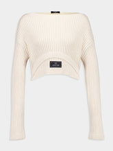 Balmain Natural Ribbed Cropped Top