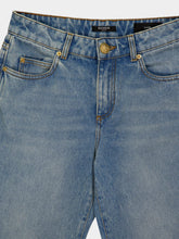 Balmain Blue Flared Denim Jeans