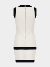 Balmain Beige Two-Tone Knit Dress with Faux Waistcoat