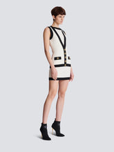 Balmain Beige Two-Tone Knit Dress with Faux Waistcoat