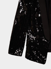 Balmain Black Sequined Blazer with Shoulder Pads