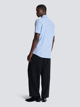 Balmain Blue Jacquard "Love Letter" Print Shirt