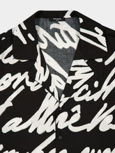 Balmain Black Twill Pyjama Shirt with "Love Letter" Print