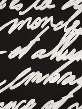 Balmain Black Twill Pyjama Shirt with "Love Letter" Print