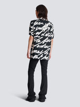 Balmain Black Twill Pyjama Shirt with "Love Letter" Print