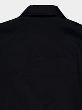 Balmain Black Cotton Bomber Jacket with Vintage Logo