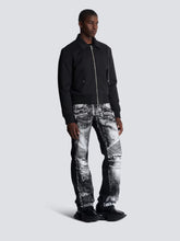 Balmain Black Cotton Bomber Jacket with Vintage Logo