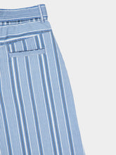 Paula Elisa Denim Stripes Wide-Leg Pants